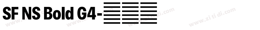 SF NS Bold G4字体转换